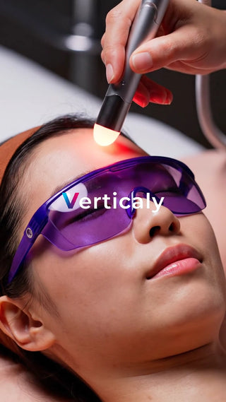 美容施術、輝く女性