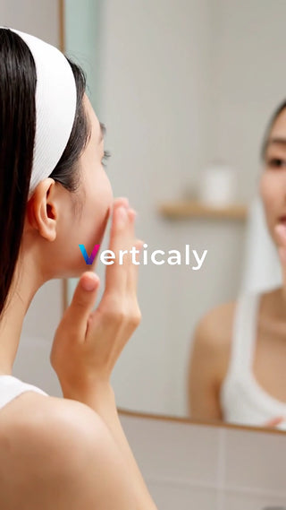 鏡を見つめる女性