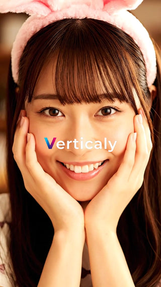 うさ耳ヘアバンドの笑顔