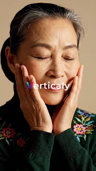 頬に手を添える女性