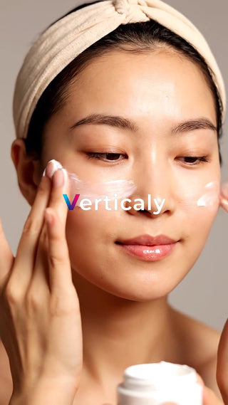 美肌ケア、クリームを塗る