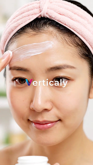 美肌ケア、クリームを塗る