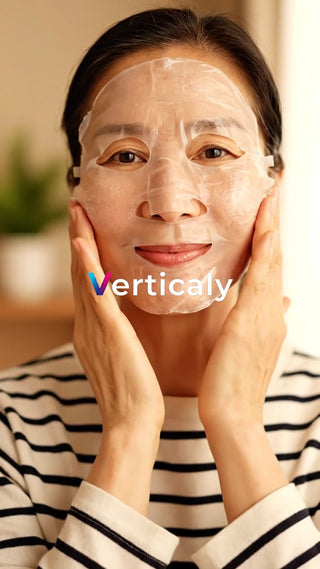 シートマスクを楽しむ女性