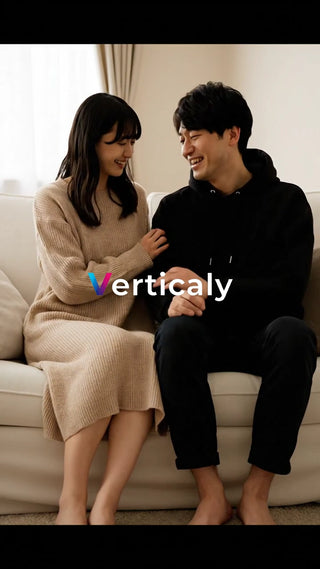 寄り添う二人、笑顔が素敵