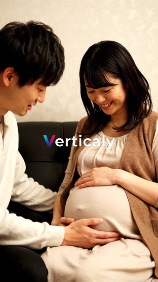 幸せなマタニティフォト、笑顔