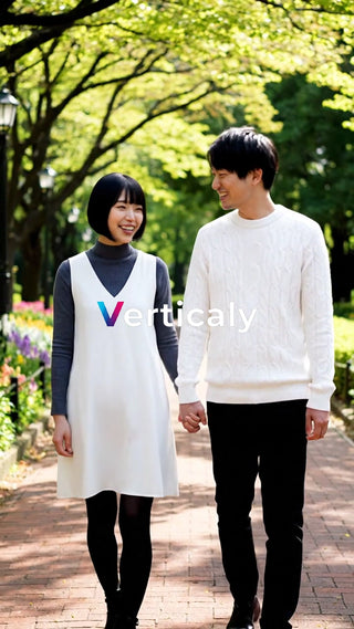 公園デート、手をつないで