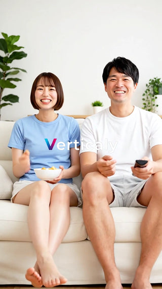 ソファで寛ぐ二人