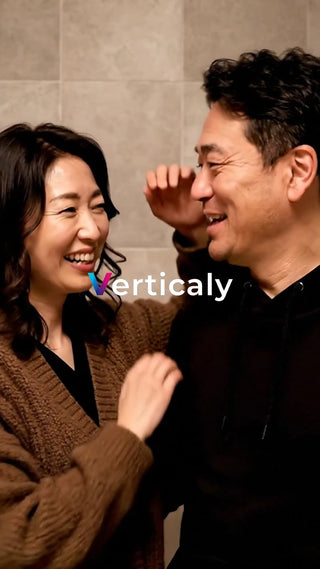 寄り添う夫婦の笑顔