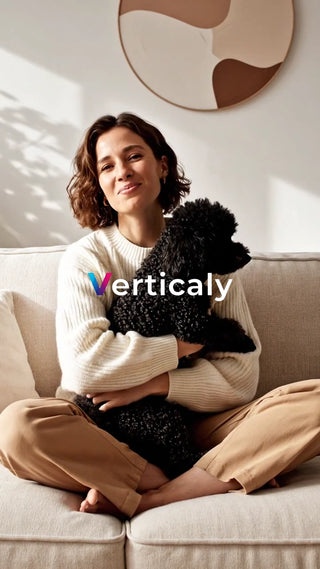 愛犬とソファでまったり