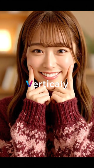 頬に手を添える女性