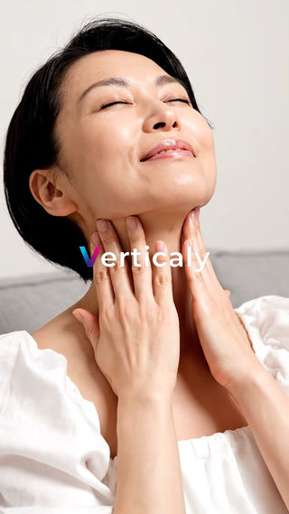 顔を優しくマッサージ