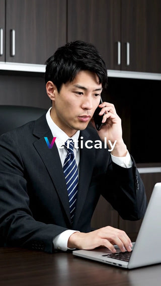 電話で話すビジネスマン