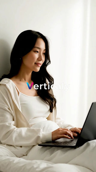 PC作業中の女性、リラックス