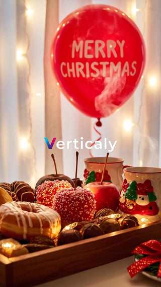 クリスマスのお菓子、賑やかな食卓