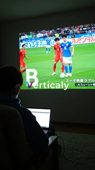 サッカー観戦、集中する横顔