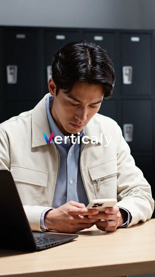 スマホを操作する男性