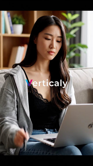 PC作業、黒レースのトップス