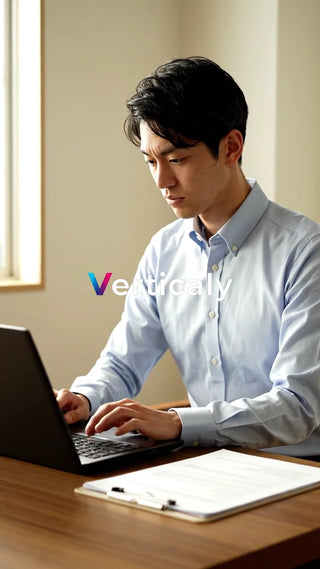 PC作業する男性、集中した横顔