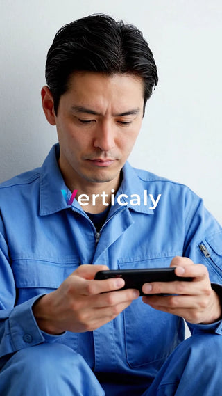 スマホを操作する男性