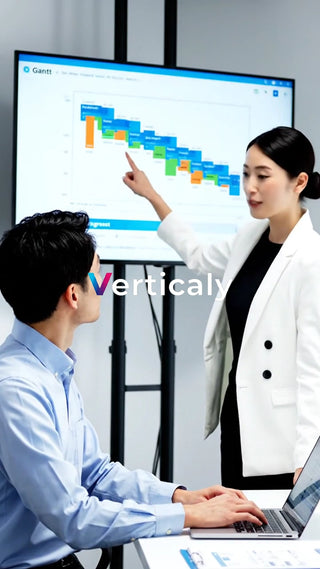 計画を説明する女性