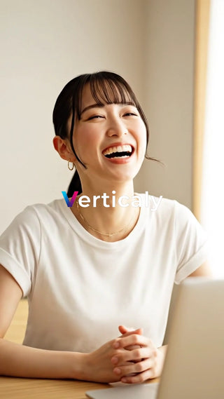 笑顔で笑う女性