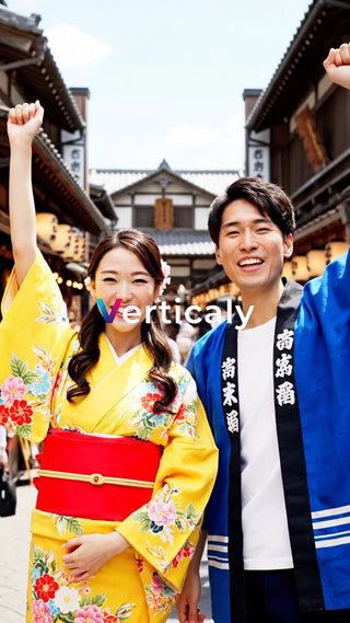 日本の夏祭り、笑顔弾ける