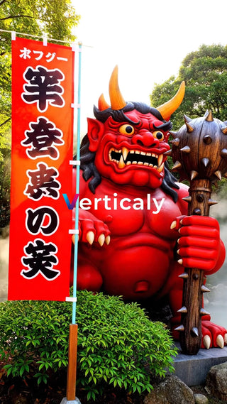 鬼の像、迫力満点