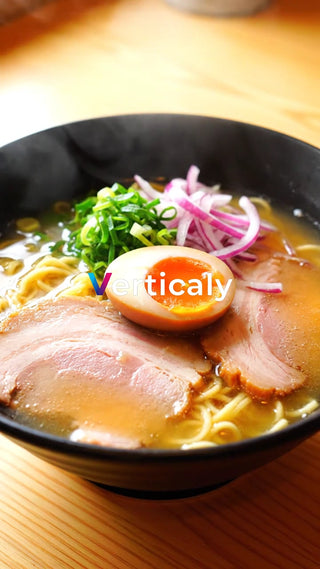 出来立てラーメン、湯気と香り