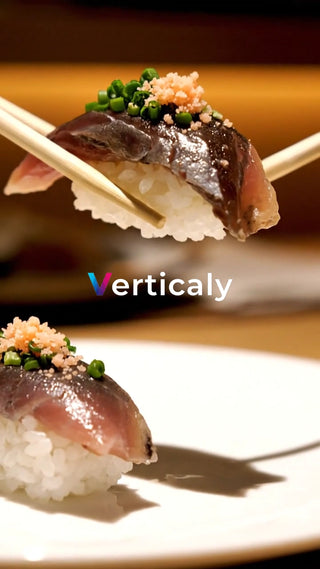 寿司を頬張る瞬間