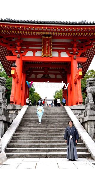 京都の寺院、美しい朱色