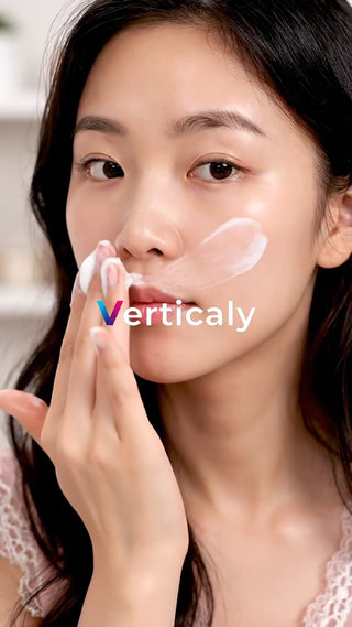 スキンケア、顔にクリーム