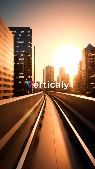 都会のレール、夕焼けの中へ