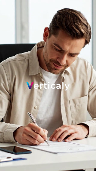 書類にサインする男性