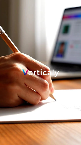 手元でペンを走らせる