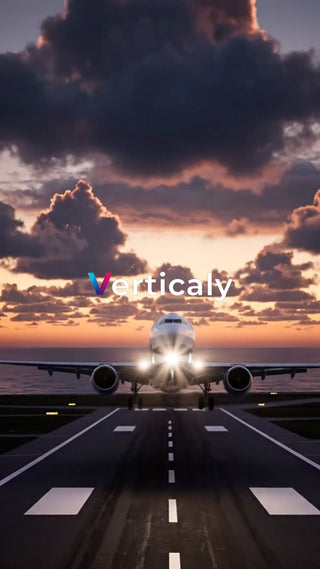 滑走路に着陸する旅客機