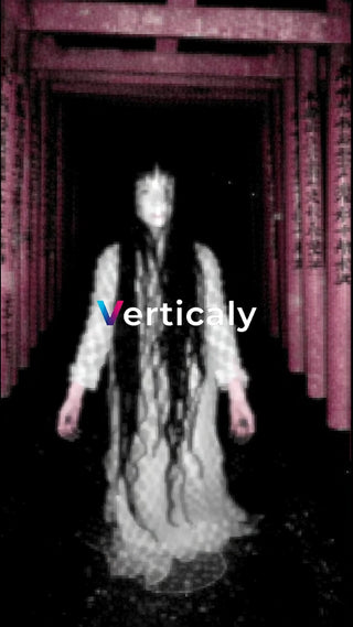 幽玄な鳥居と女性