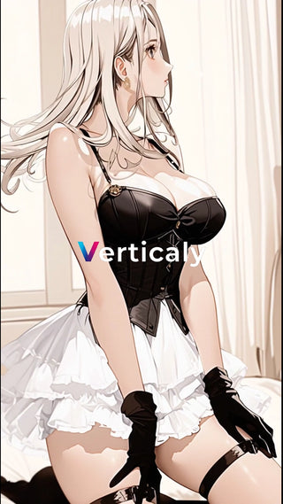 黒コルセット姿の女性