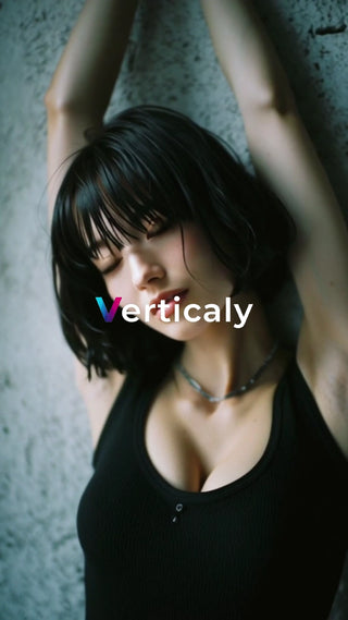 黒髪ボブ、窓辺のポートレート