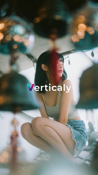 輝くミラーボールと女性