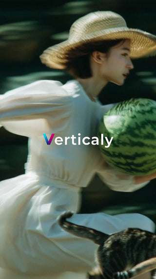 水遊び、猫と女性