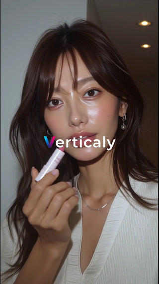 リップを塗る女性、透明感