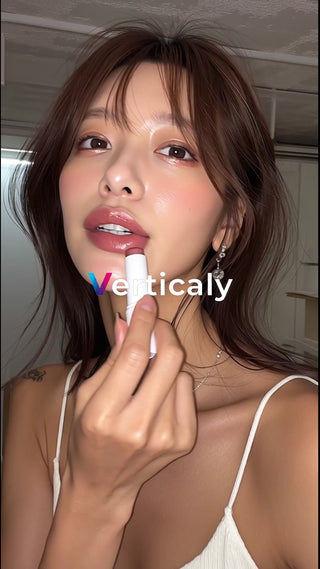 リップを塗る女性、透明感