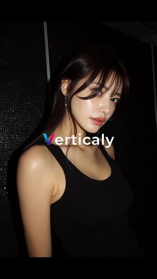 艶やかな女性、黒のタンクトップ