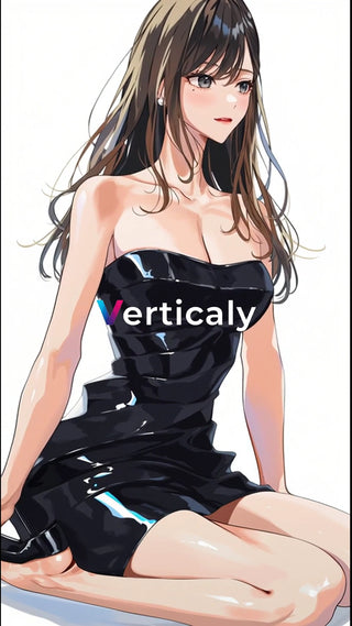 艶やかな黒ドレスの女性