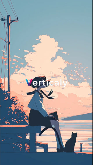 夕焼けと猫、穏やかな時間