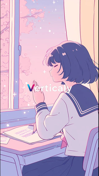 窓辺で執筆する女性