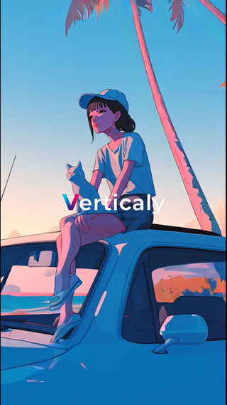 海辺で猫と過ごす休日