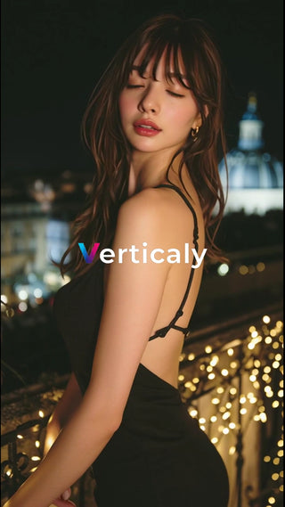 夜景をバックに佇む女性