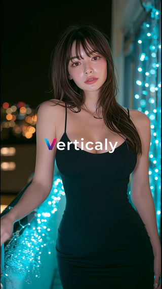 夜景をバックに佇む女性