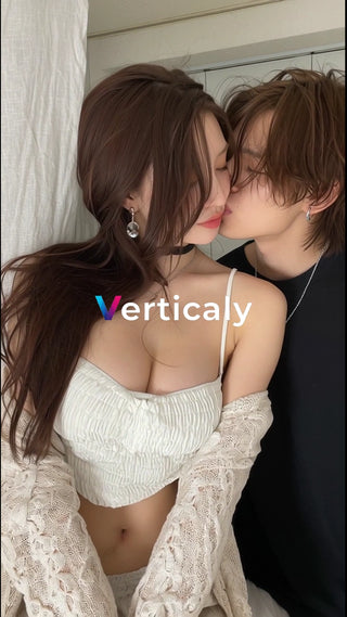 キスする男女のポートレート
